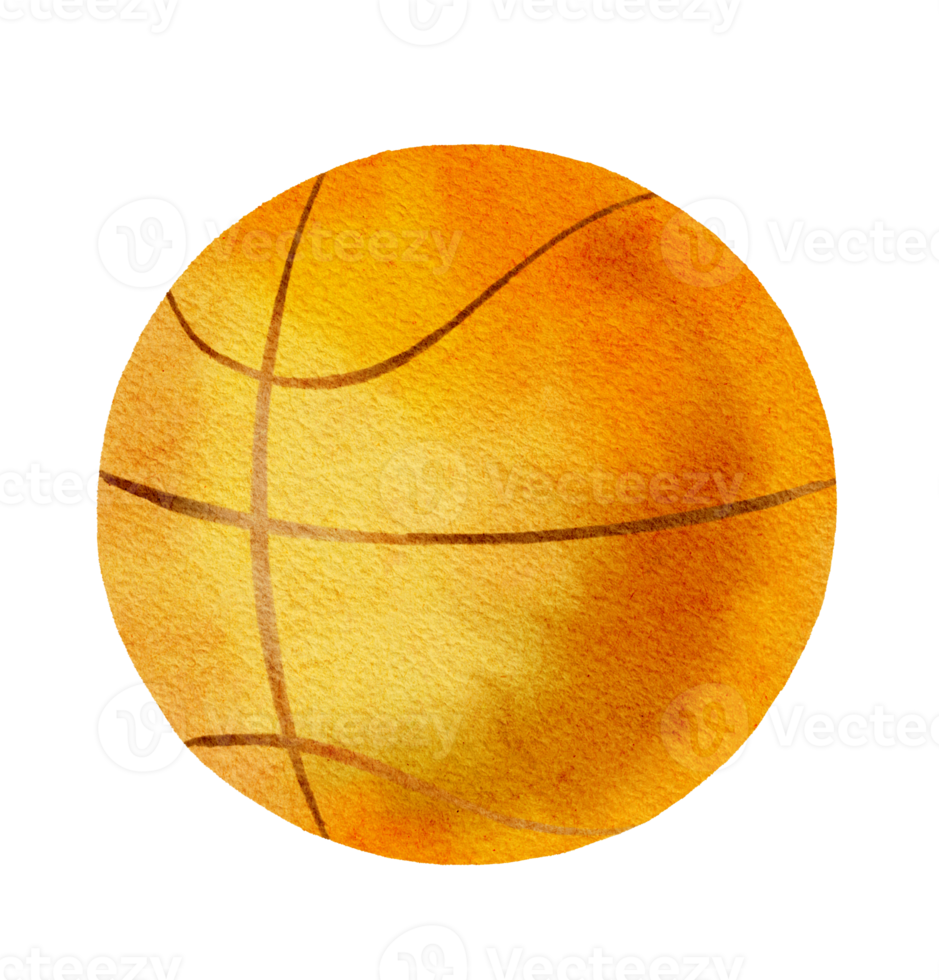 Aquarell-Basketball-Clipart png