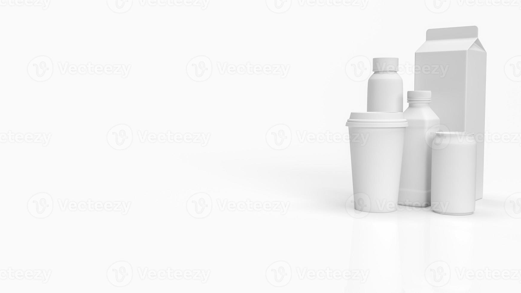 The plastic packing and can on white background for eco or climate change concept 3d rendering photo