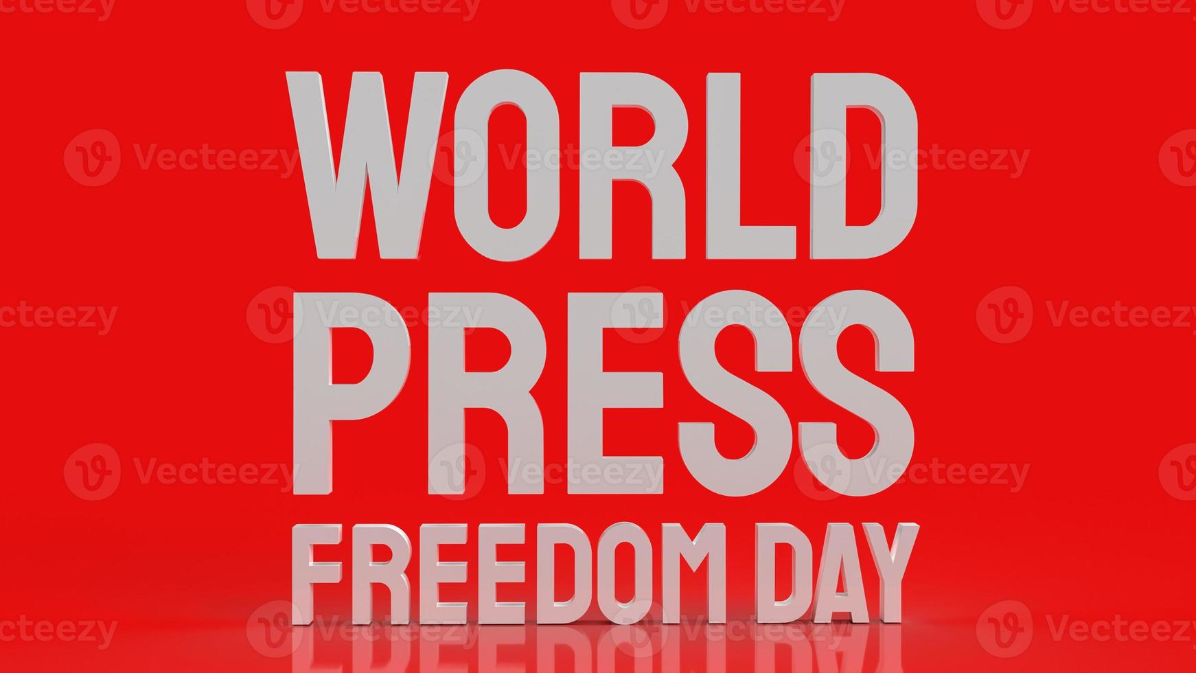 The world press freedom day white text for holiday content 3d rendering photo