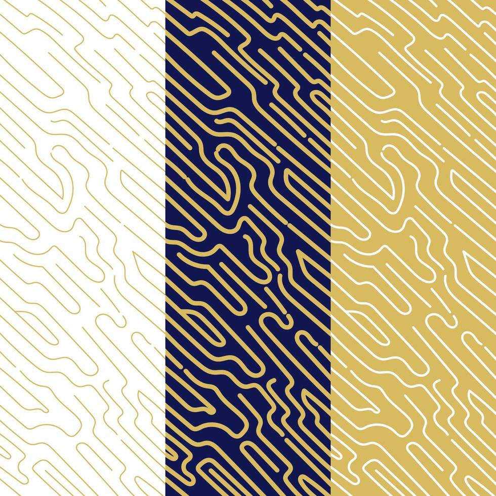 Rounded lines pattern collection vector