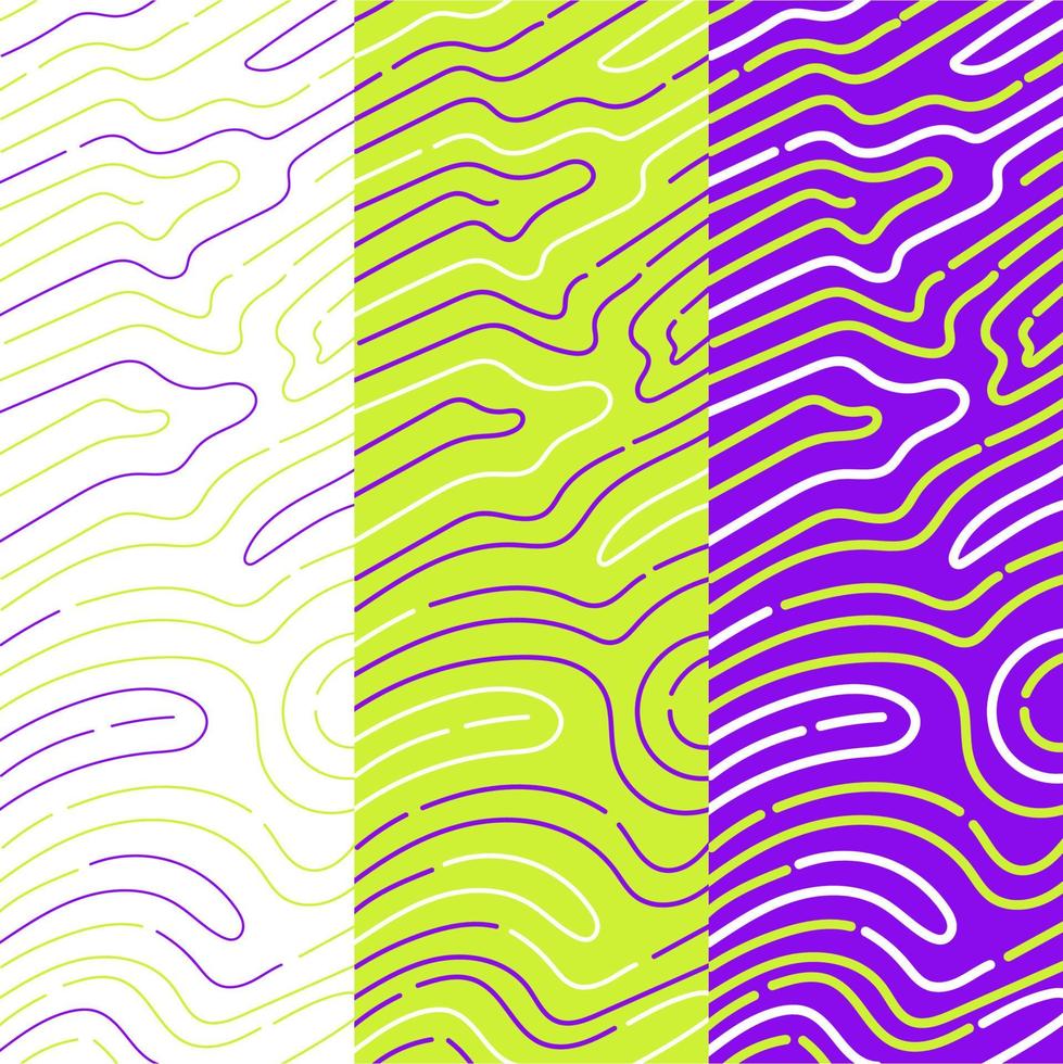 Rounded lines pattern collection vector
