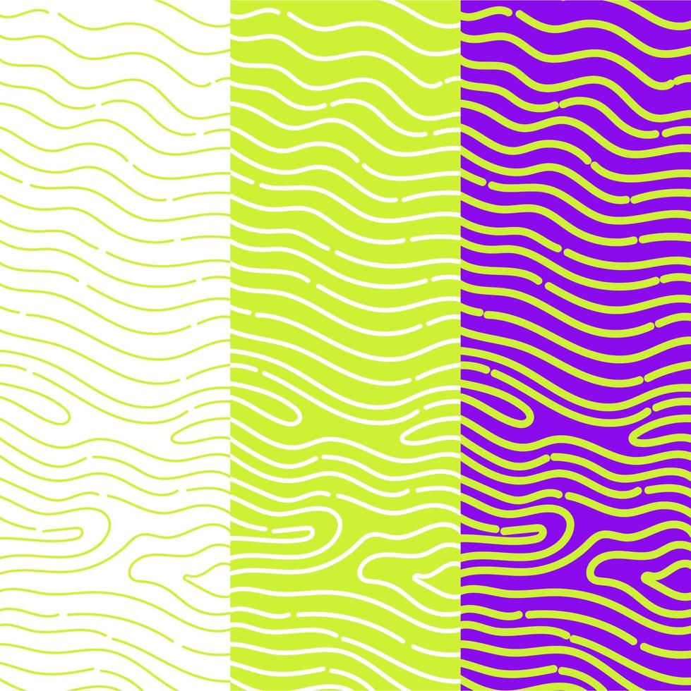 Rounded lines pattern collection vector