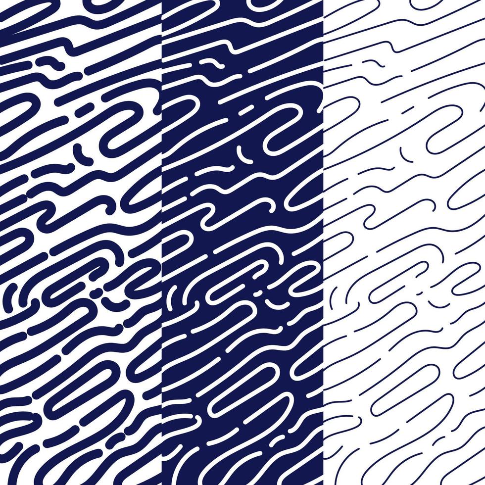 Rounded lines pattern collection vector