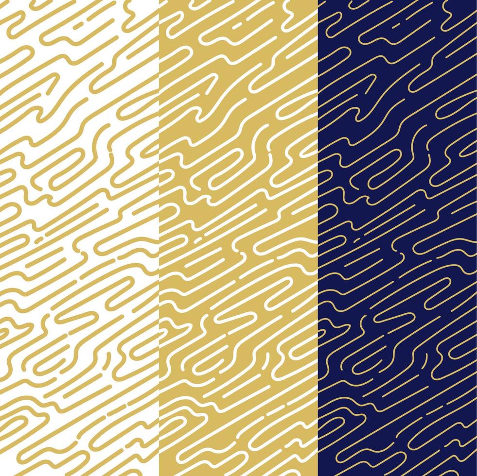 Rounded lines pattern collection vector