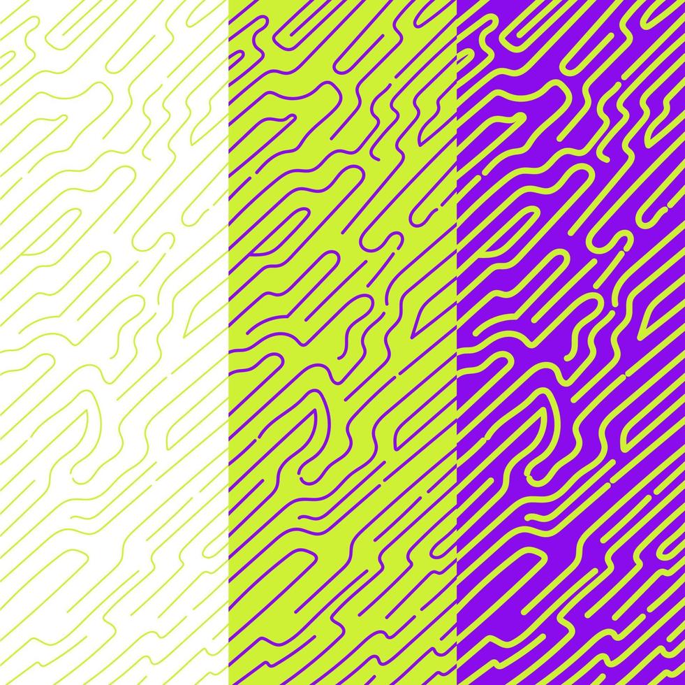 Rounded lines pattern collection vector