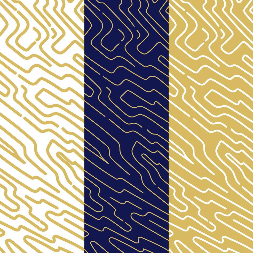 Rounded lines pattern collection vector