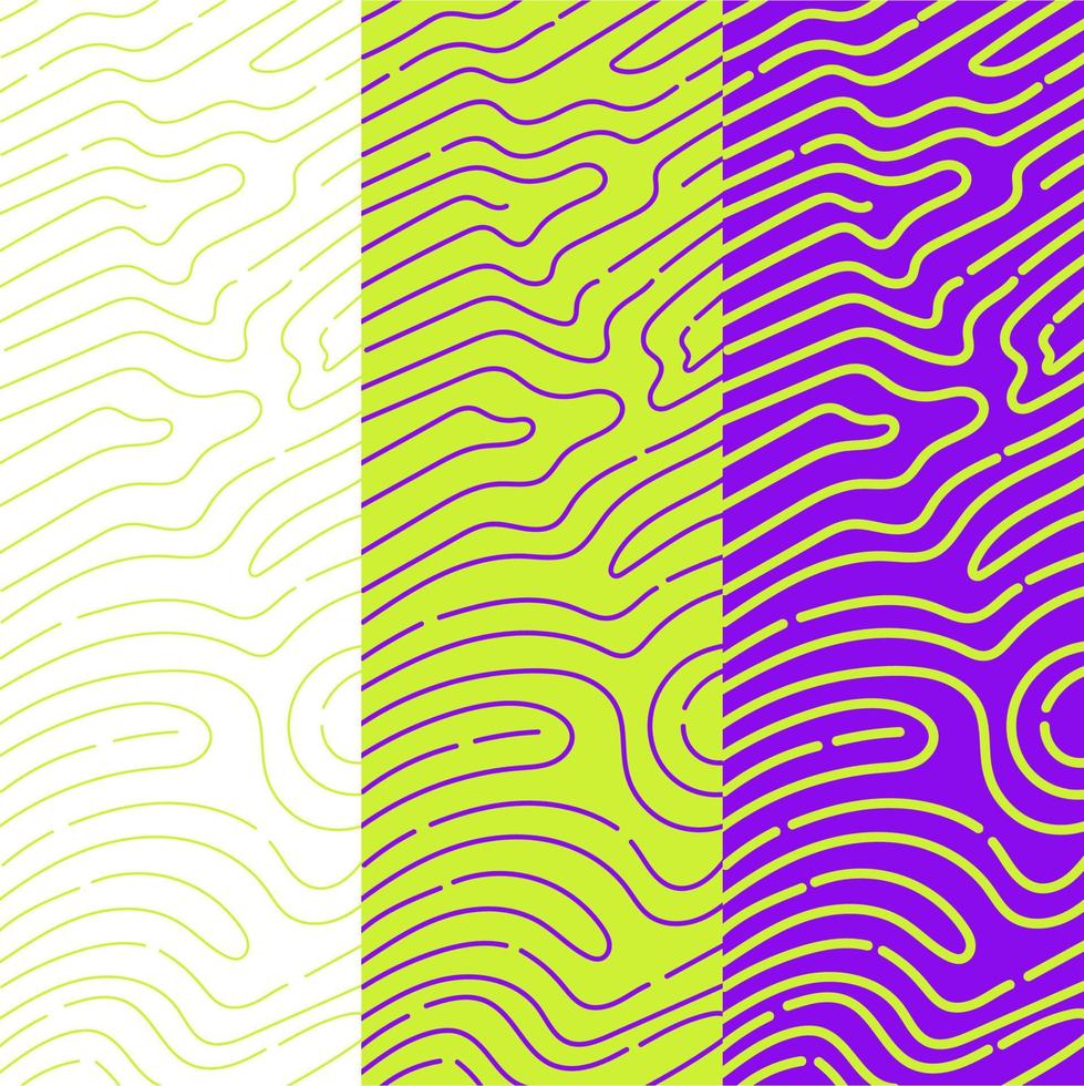 Rounded lines pattern collection vector