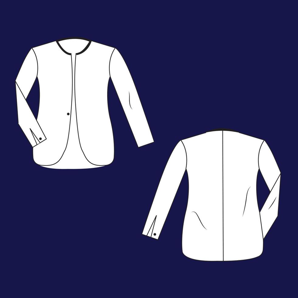 Mens formal coat outline vector
