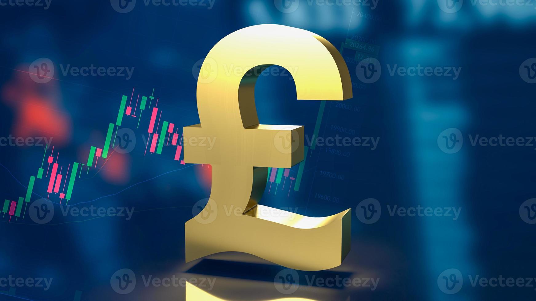 pound symbol for business concept 3d rendering photo