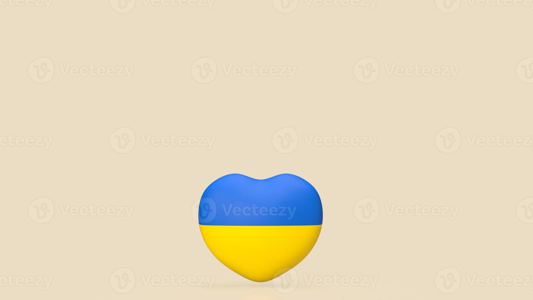 The 3d heart Pray For Ukraine peace and Save Ukraine from Russia photo