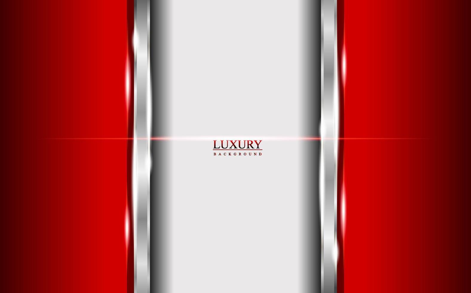 diseño de fondo de plantilla elegante de lujo blanco plata rojo abstracto vector