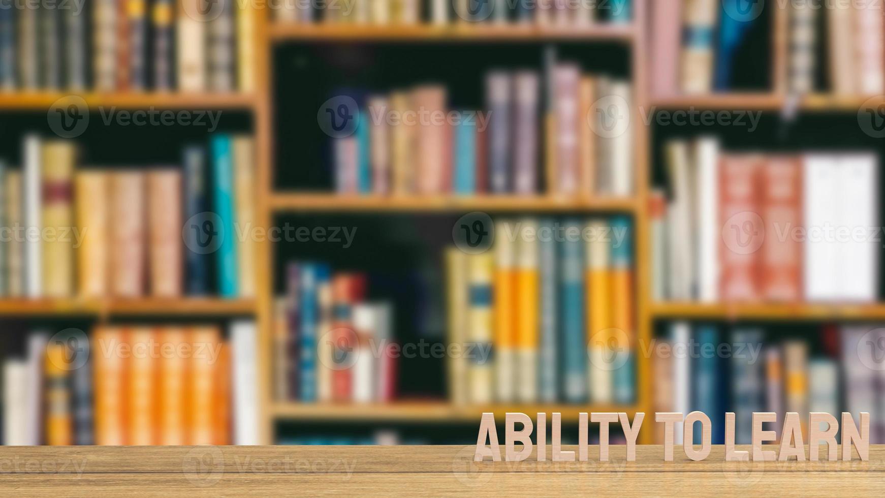 ability to learn word for business or education skill concept 3d rendering photo
