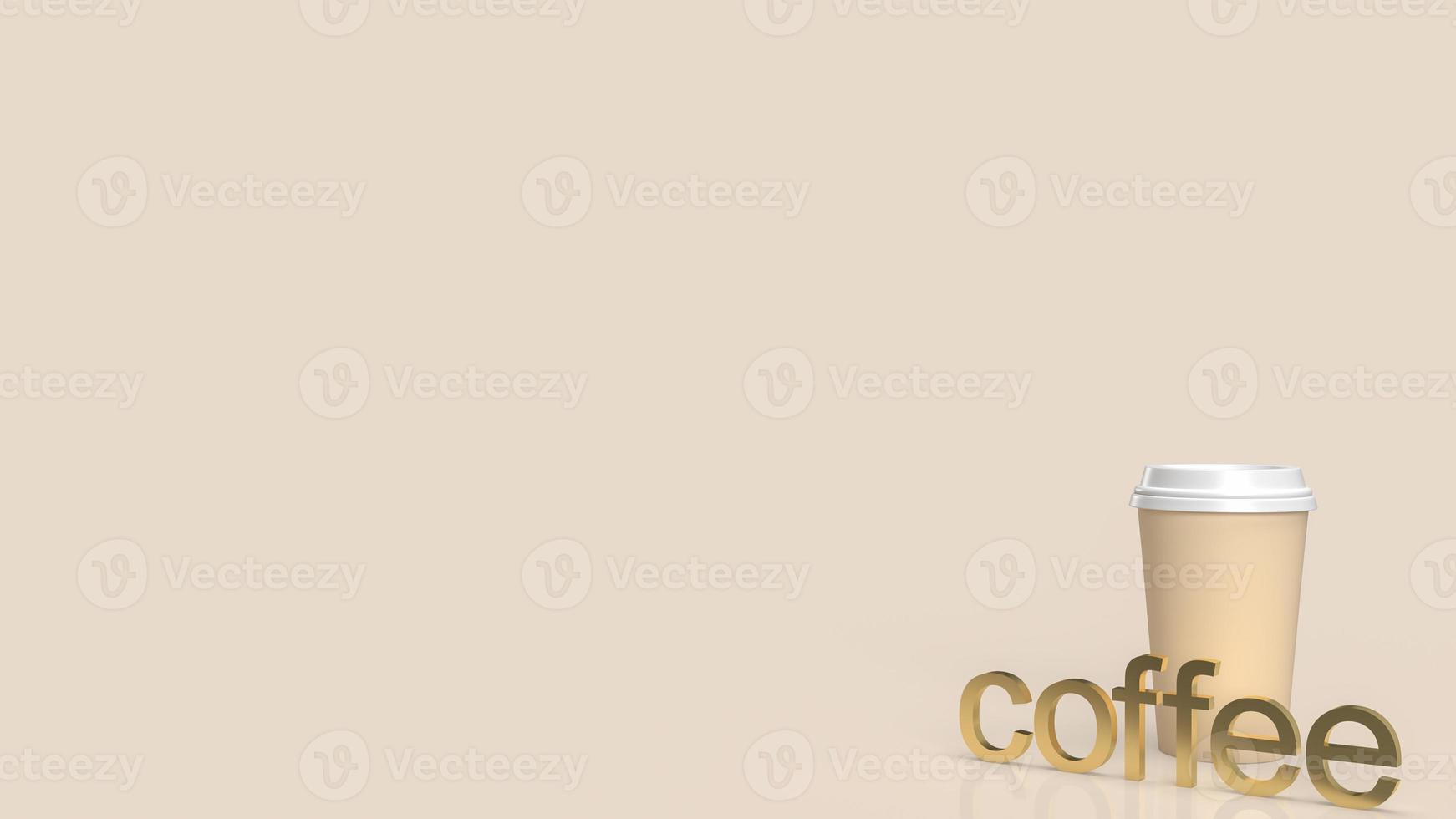 The coffee cup take away for hot drink concept 3d rendering photo