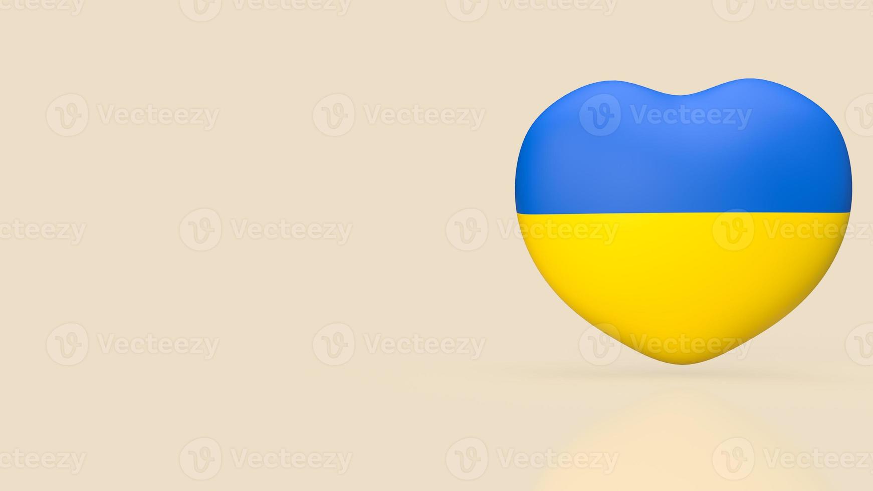 The 3d heart Pray For Ukraine peace and Save Ukraine from Russia photo