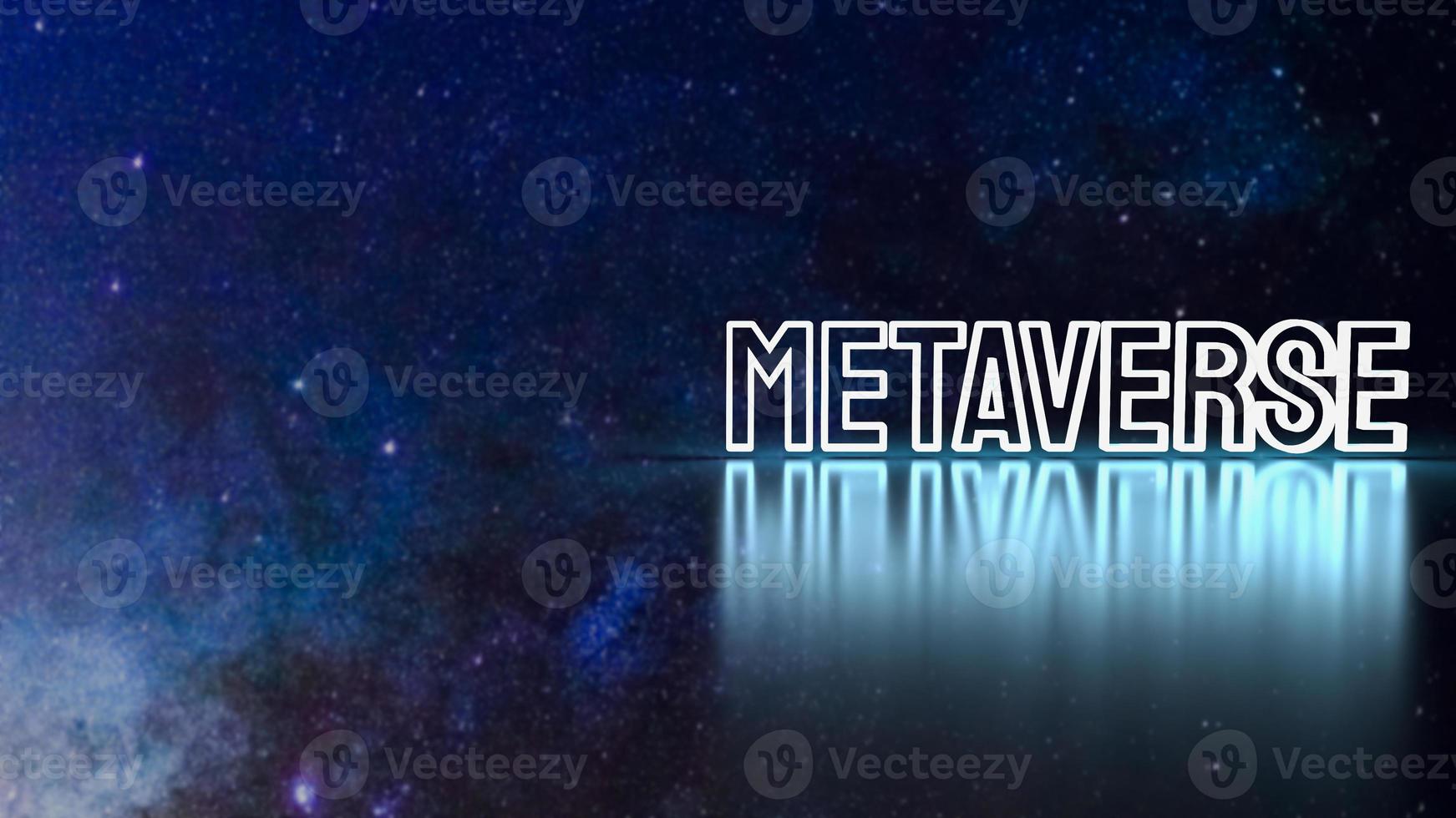 The metaverse grow in space for business or technology concept 3d rendering photo