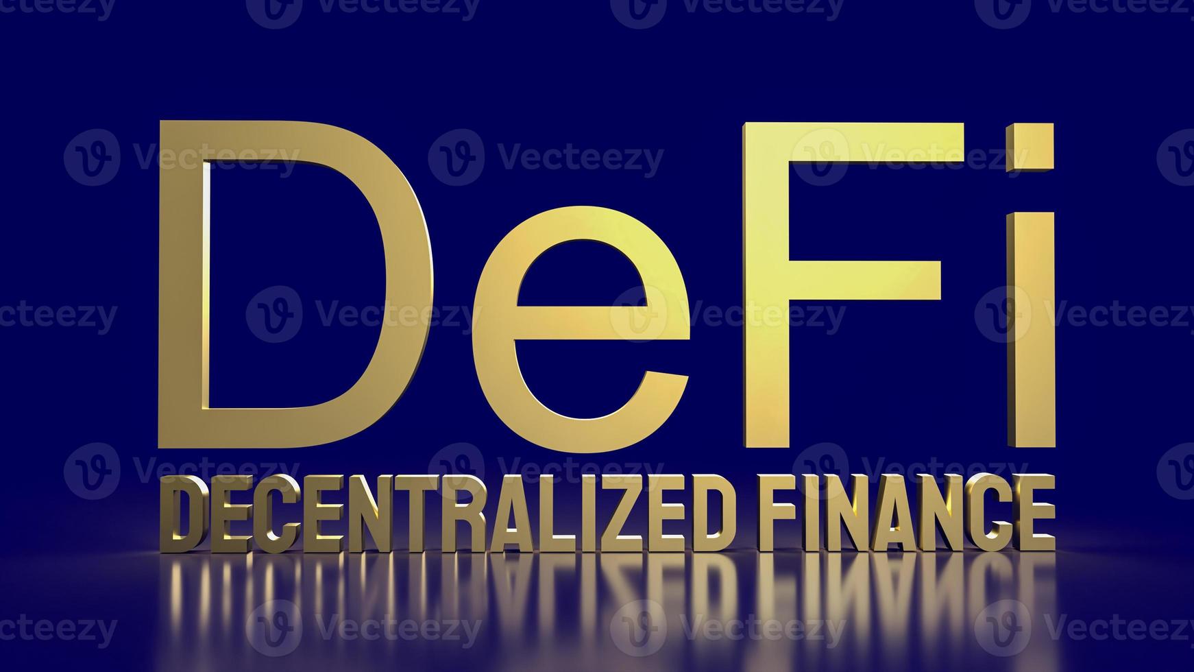 defi farming gold word on blue background  for cryptocurrency business concept 3d rendering photo
