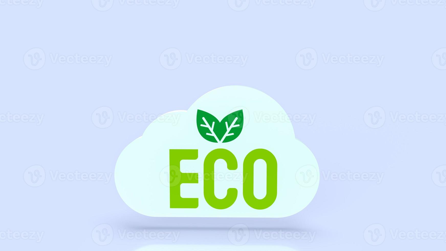 The cloud  eco for ecology concept 3d rendering photo