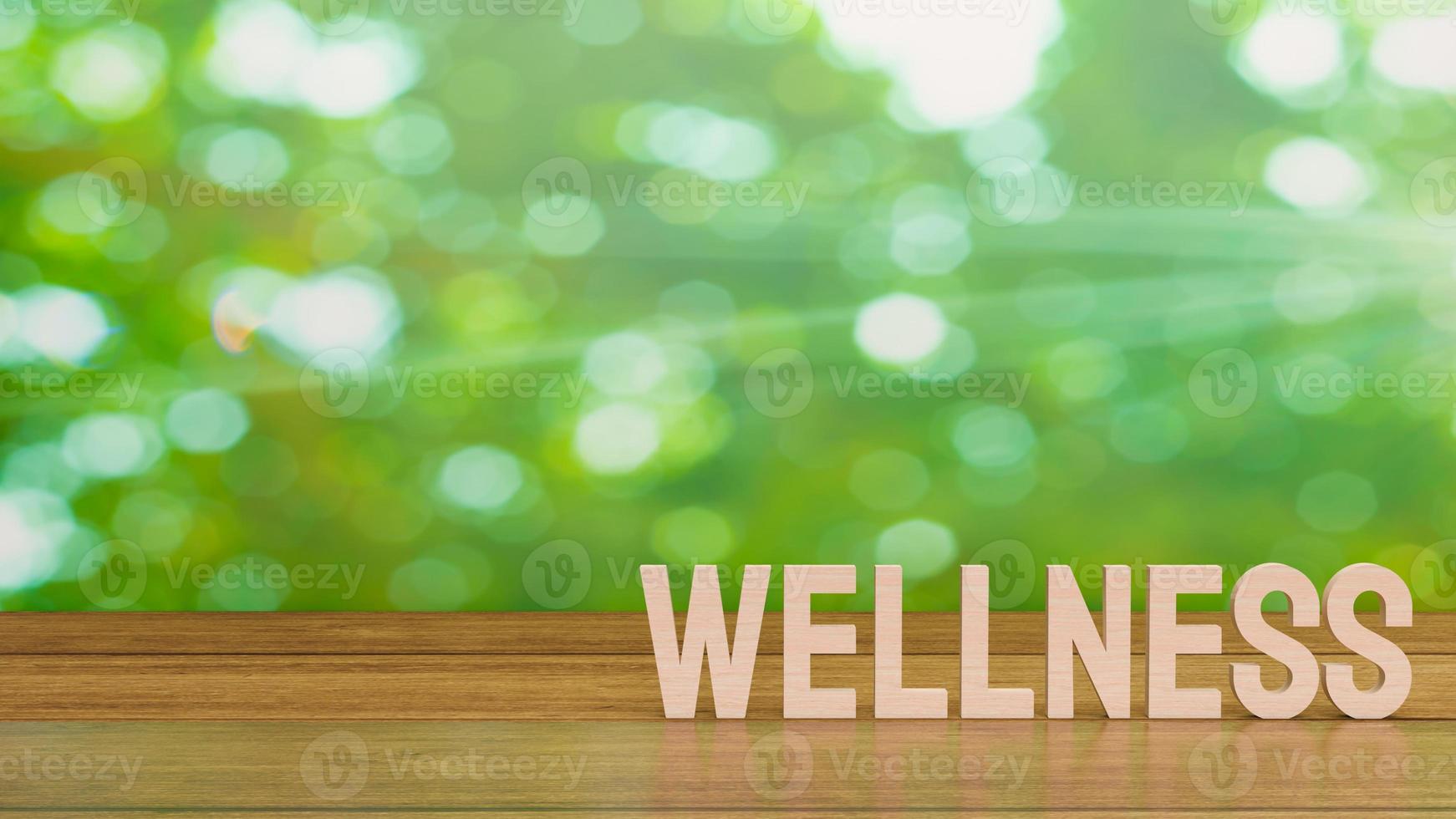 The wellness word for health concept 3d rendering photo