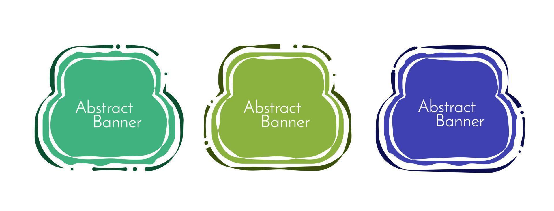 Abstract minimal geometric design shape decorative banners set vector