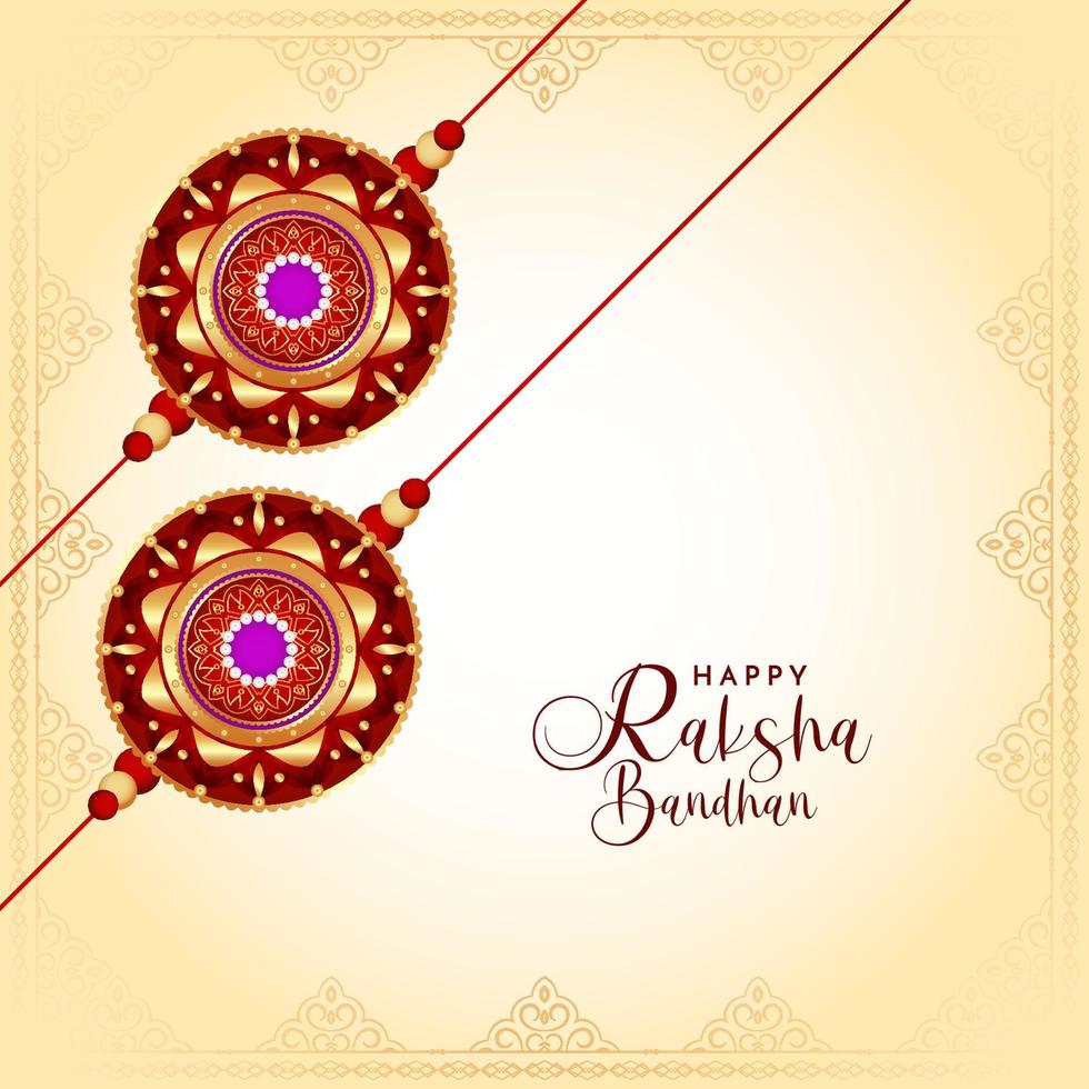 Happy Raksha Bandhan religious festival beautiful background vector