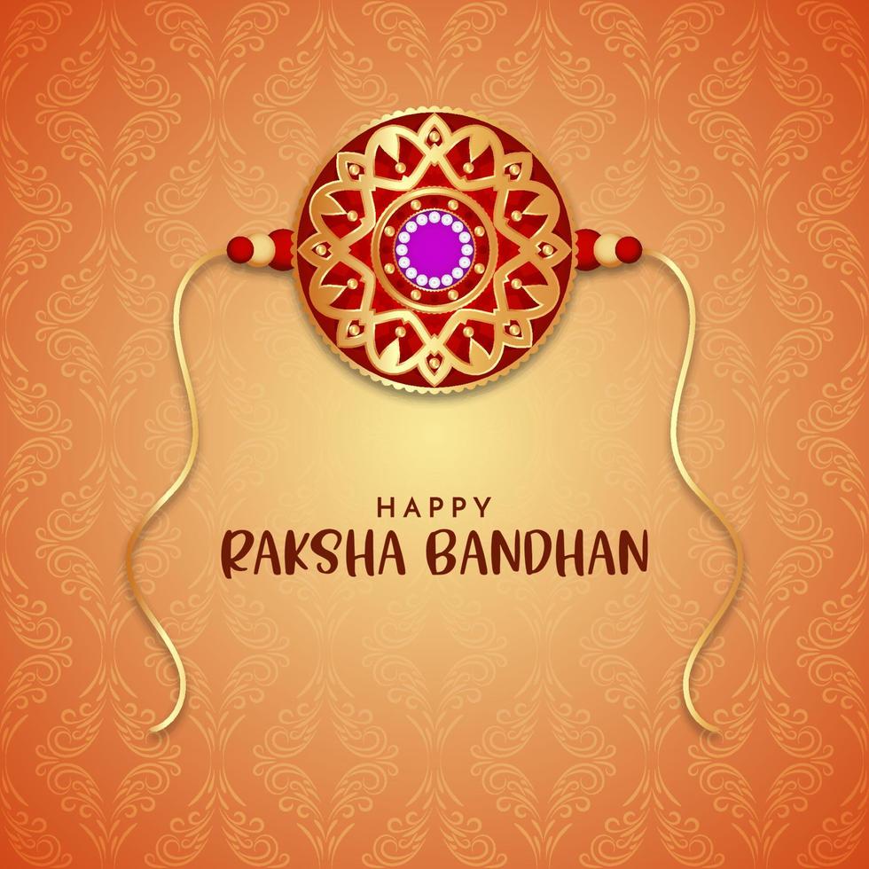 Happy Raksha Bandhan Indian festival decorative cultural background vector