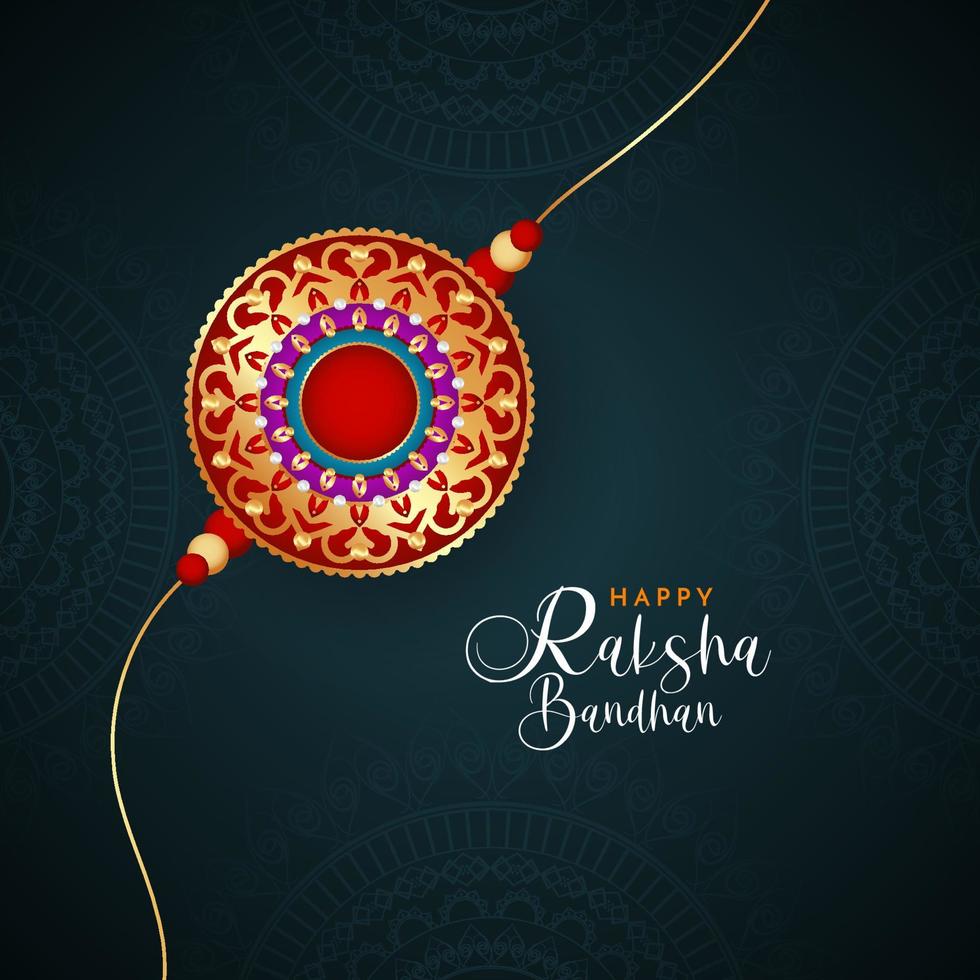 feliz raksha bandhan festival saludo elegante fondo vector