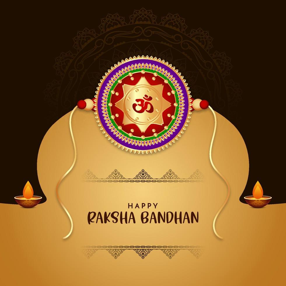 feliz raksha bandhan festival indio fondo cultural decorativo vector