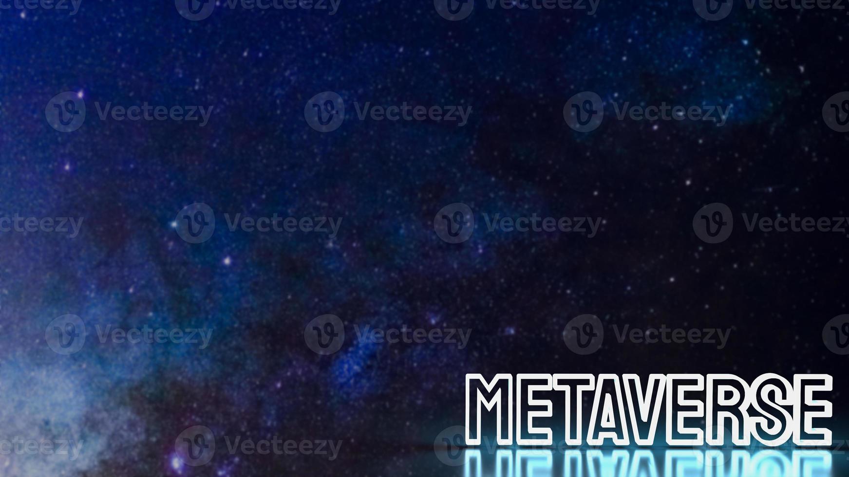The metaverse grow in space for business or technology concept 3d rendering photo