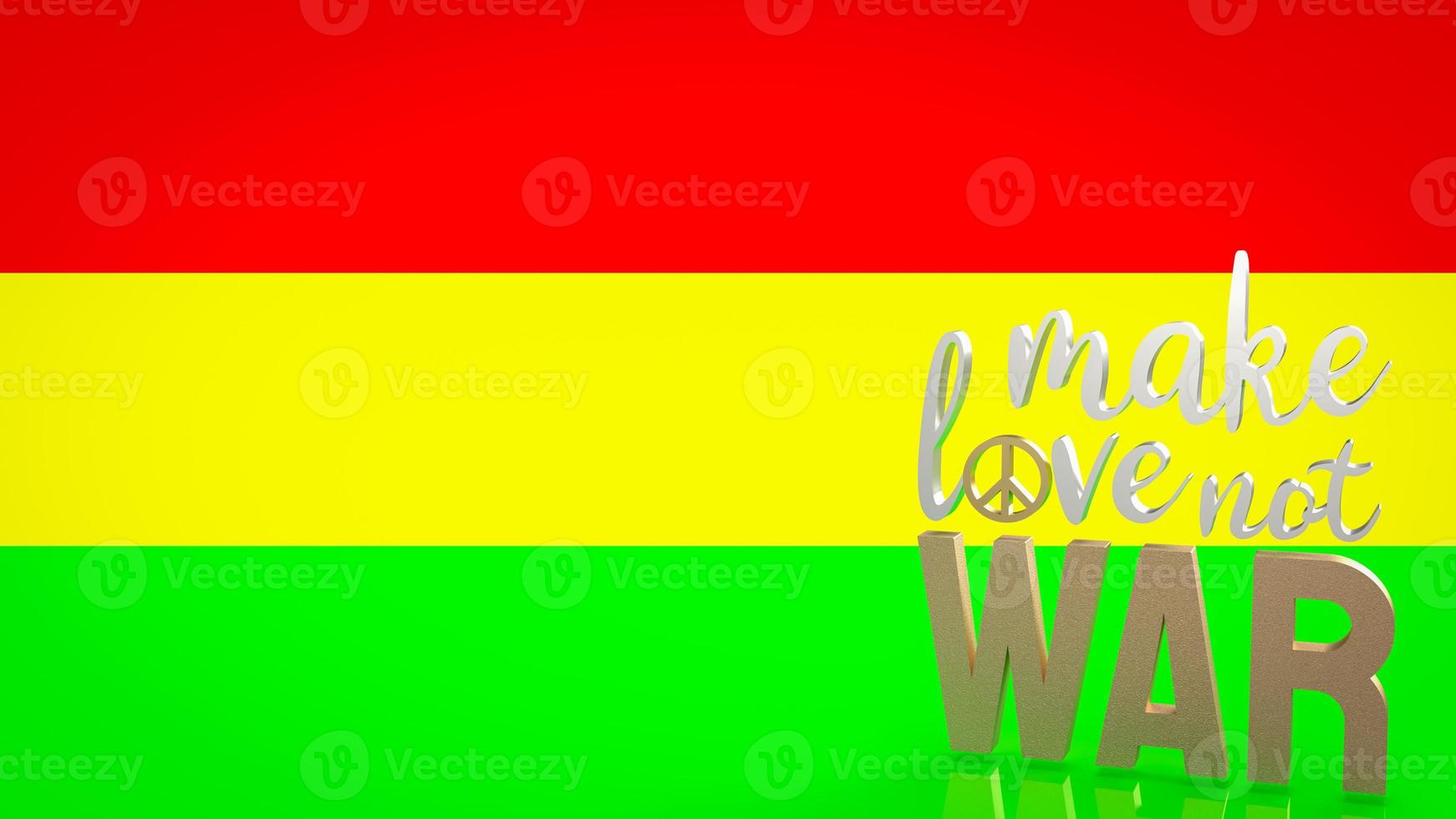 The  make love not war word for background concept 3d rendering photo