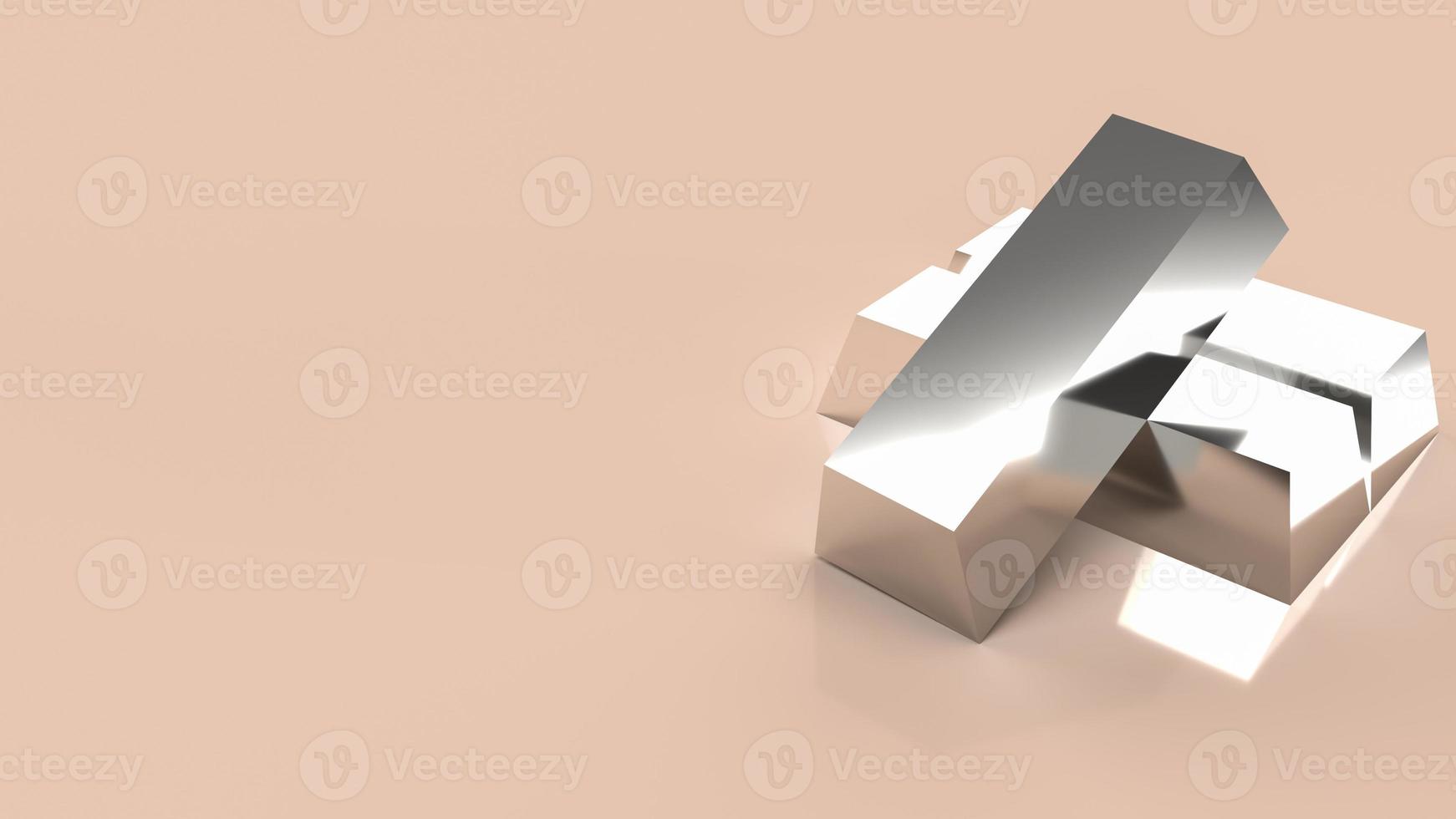 The silver bar for background business content 3d renderin photo