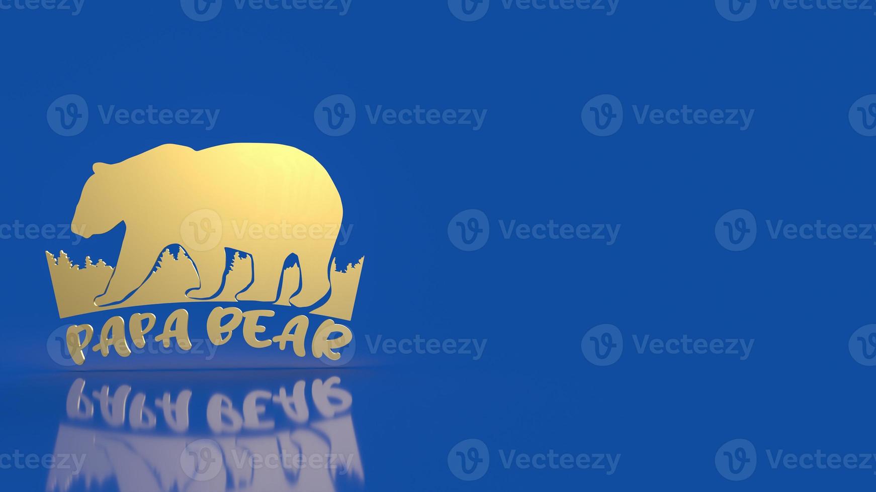 The papa bear for fathers day holiday concept 3d rendering photo
