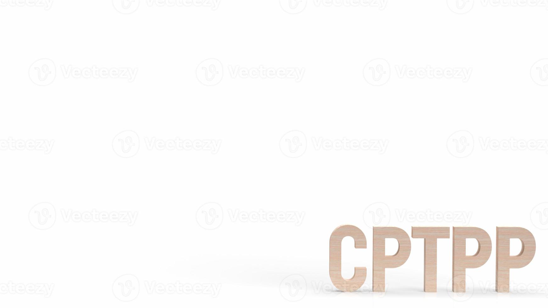 The  cptpp text on white back ground for business concept 3d rendering photo
