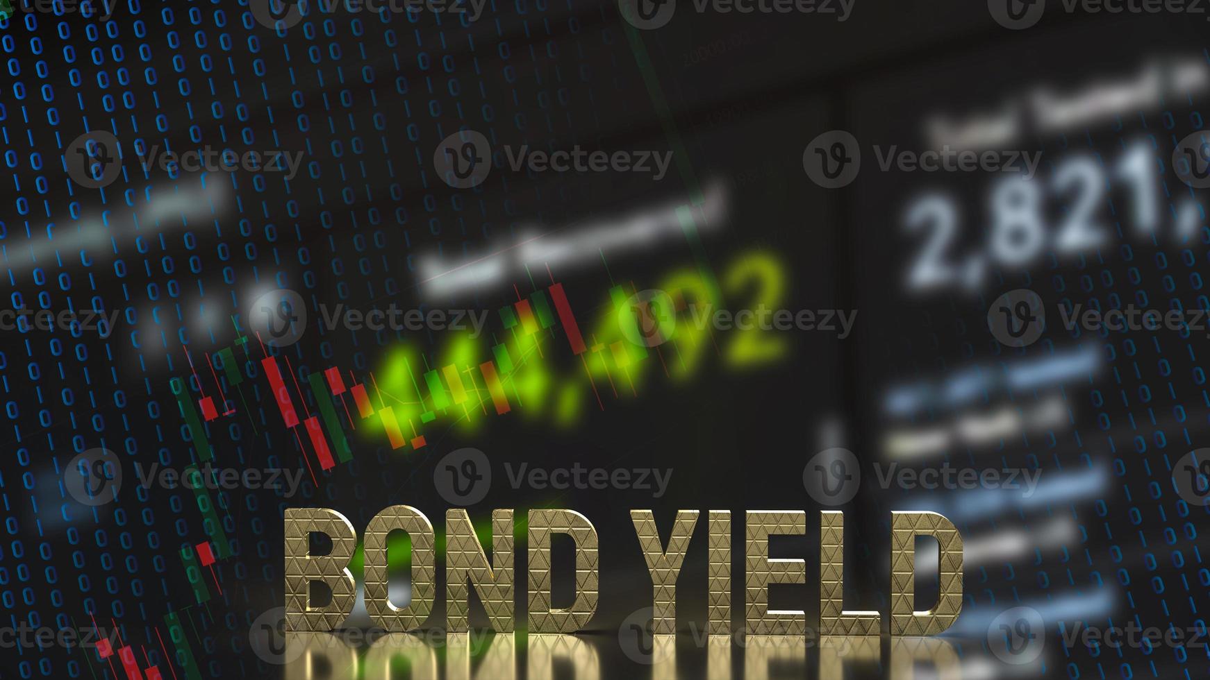 gold text  bond yield for business concept 3d rendering photo