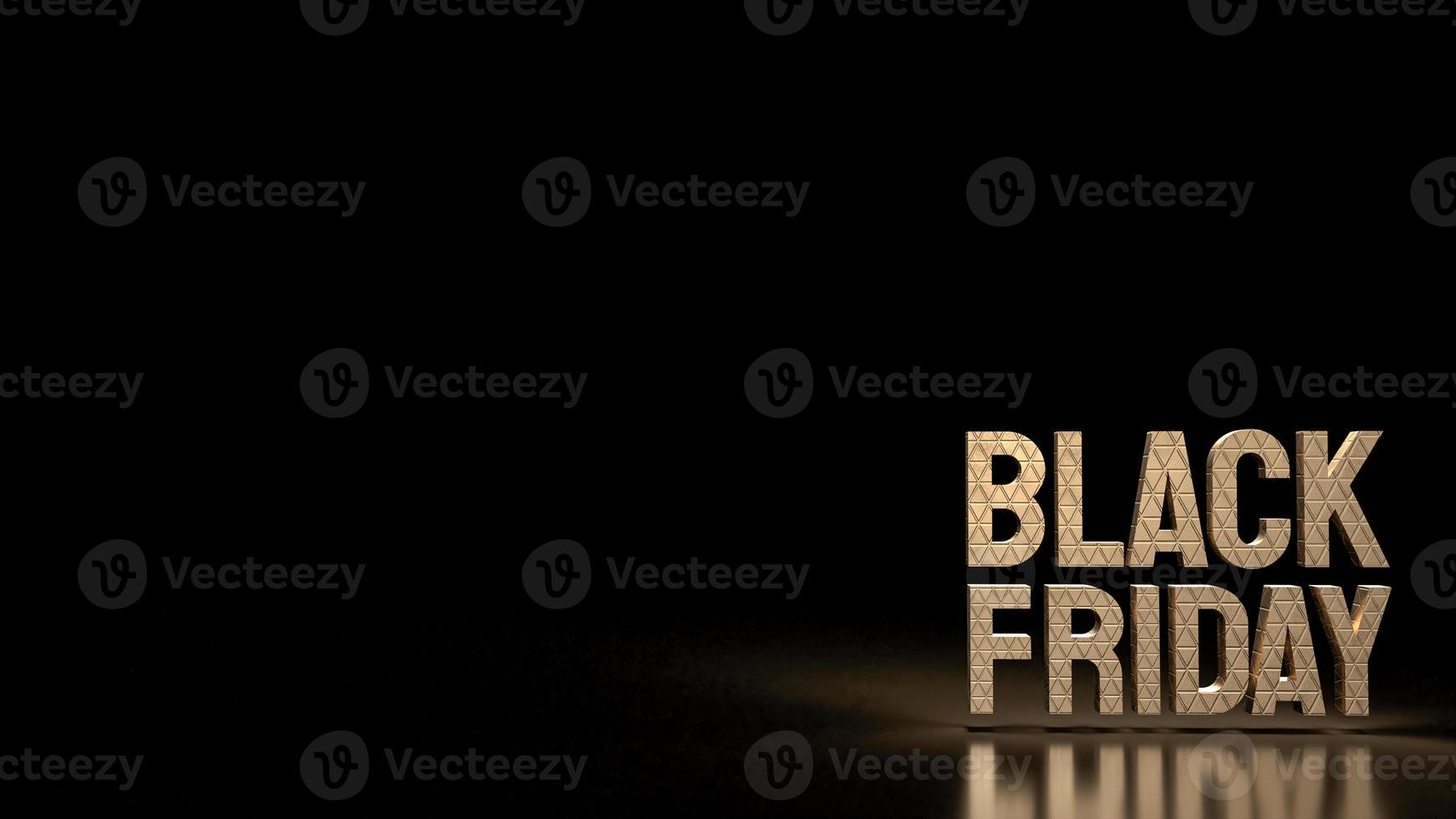 Black Friday gold text for offer or promotion shopping concept  3d rendering photo