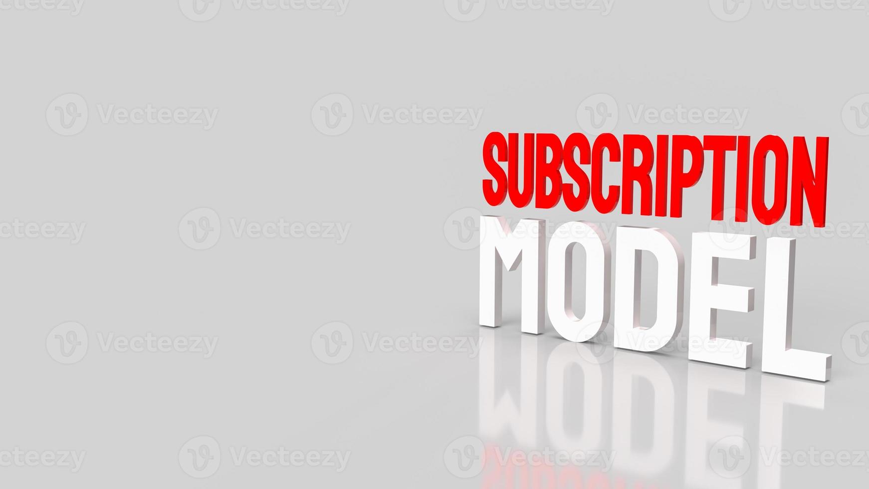 The  subscription model word for business content 3d rendering photo