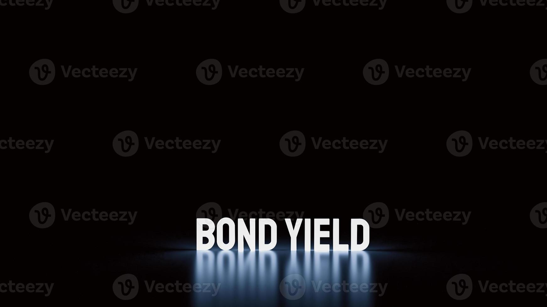 bond yield text glow in the dark for business concept 3d rendering photo