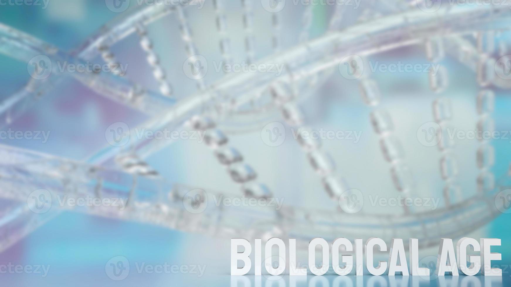 The biological age on dna  background for sci or medical concept 3d rendering photo