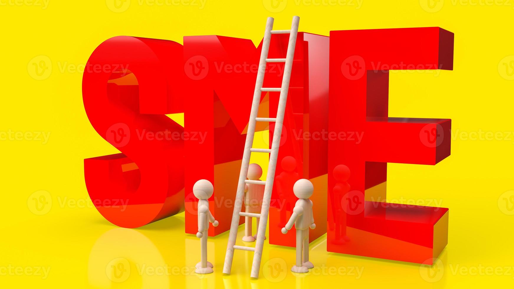 The red sme text on yellow background for business concept 3d rendering photo