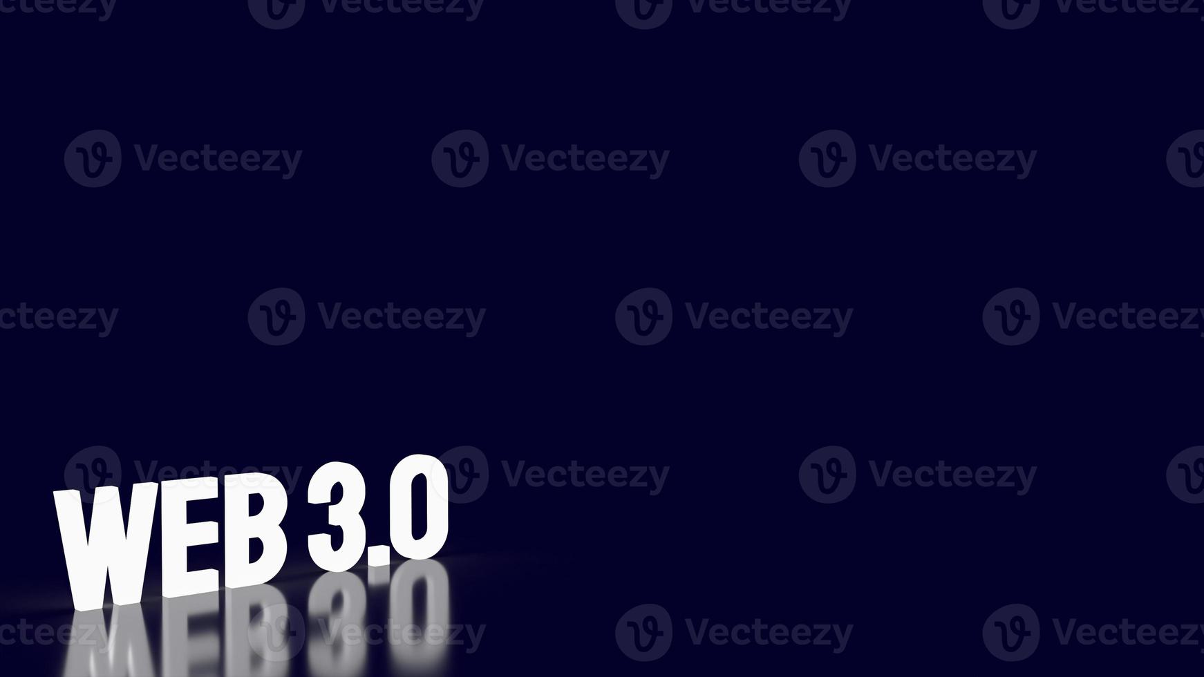 The Web 3.0  text for technology concept 3d rendering photo