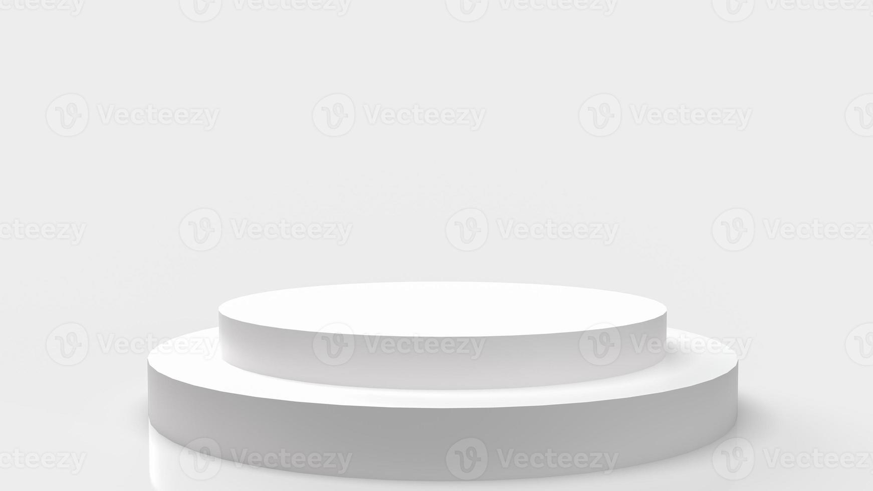 The white stage on clear background for presentation  3d rendering. photo