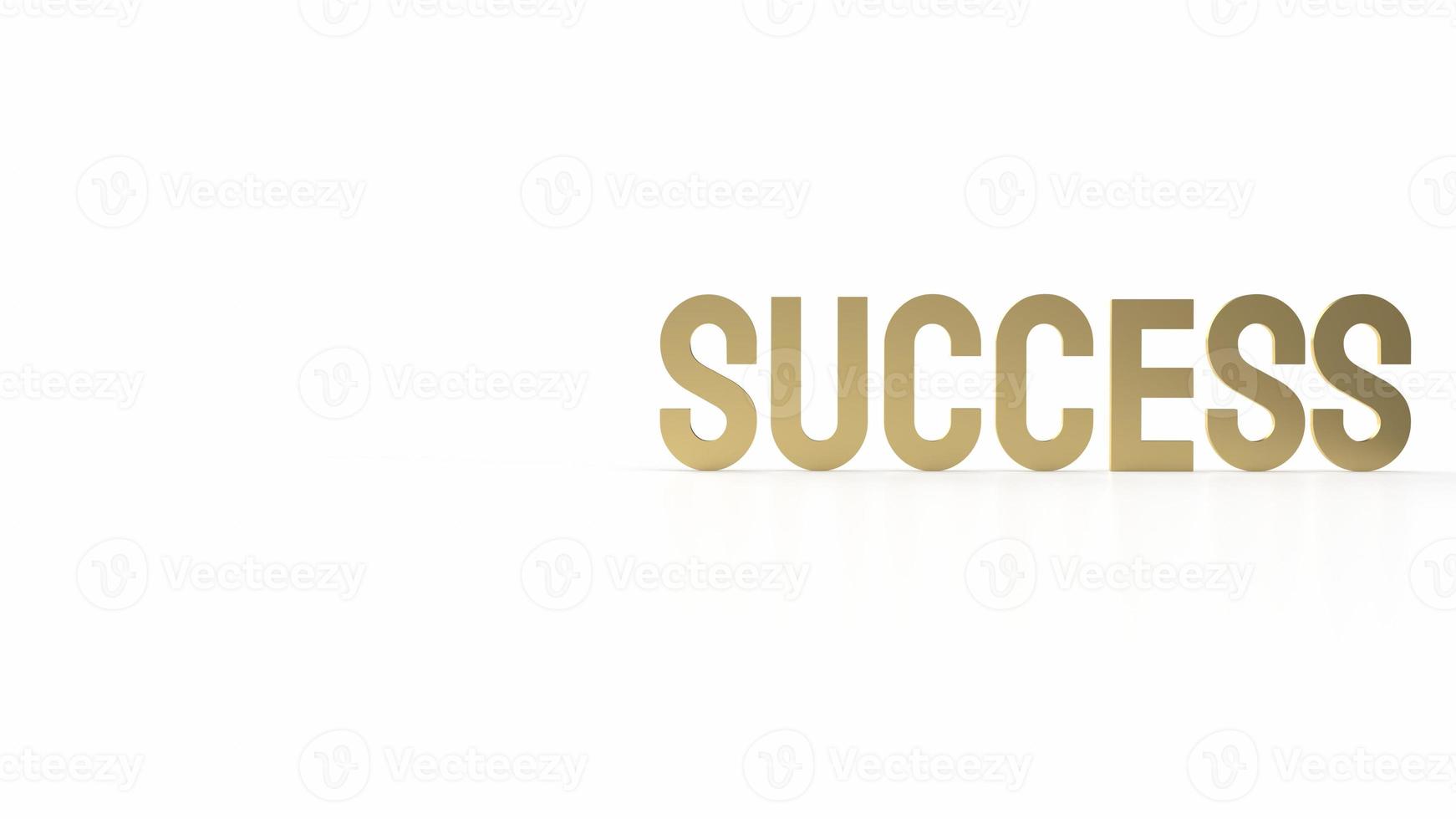 The success gold text for business content background 3d rendering photo