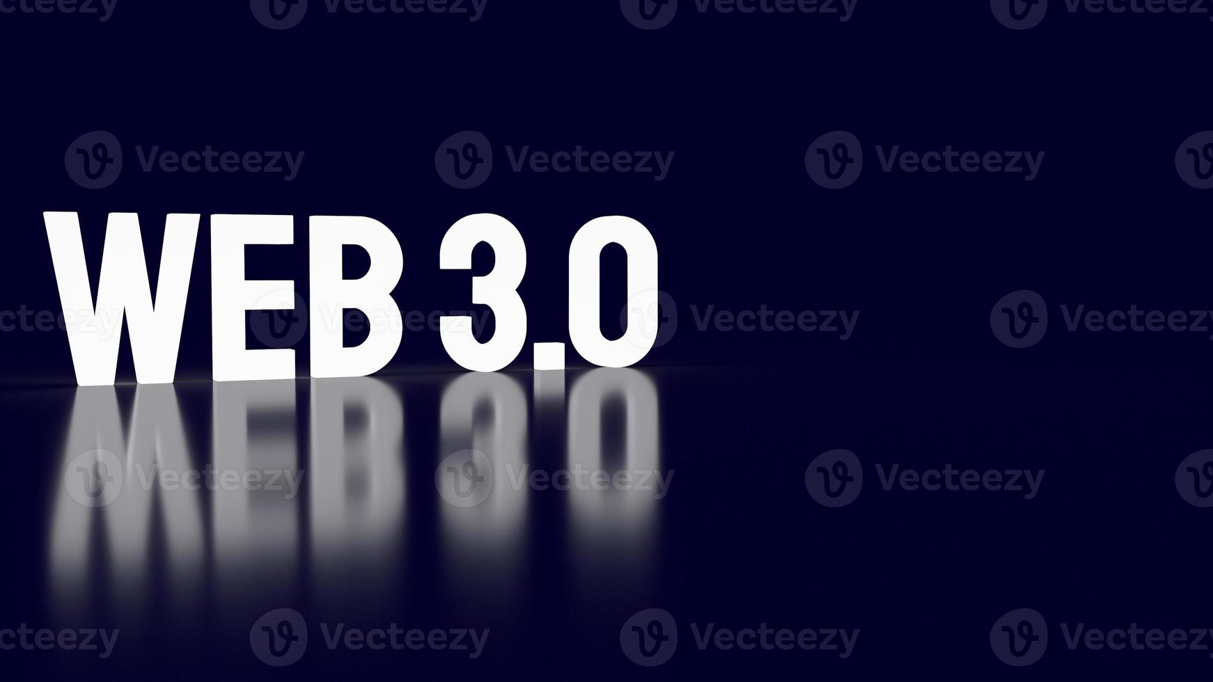 The Web 3.0  text for technology concept 3d rendering photo