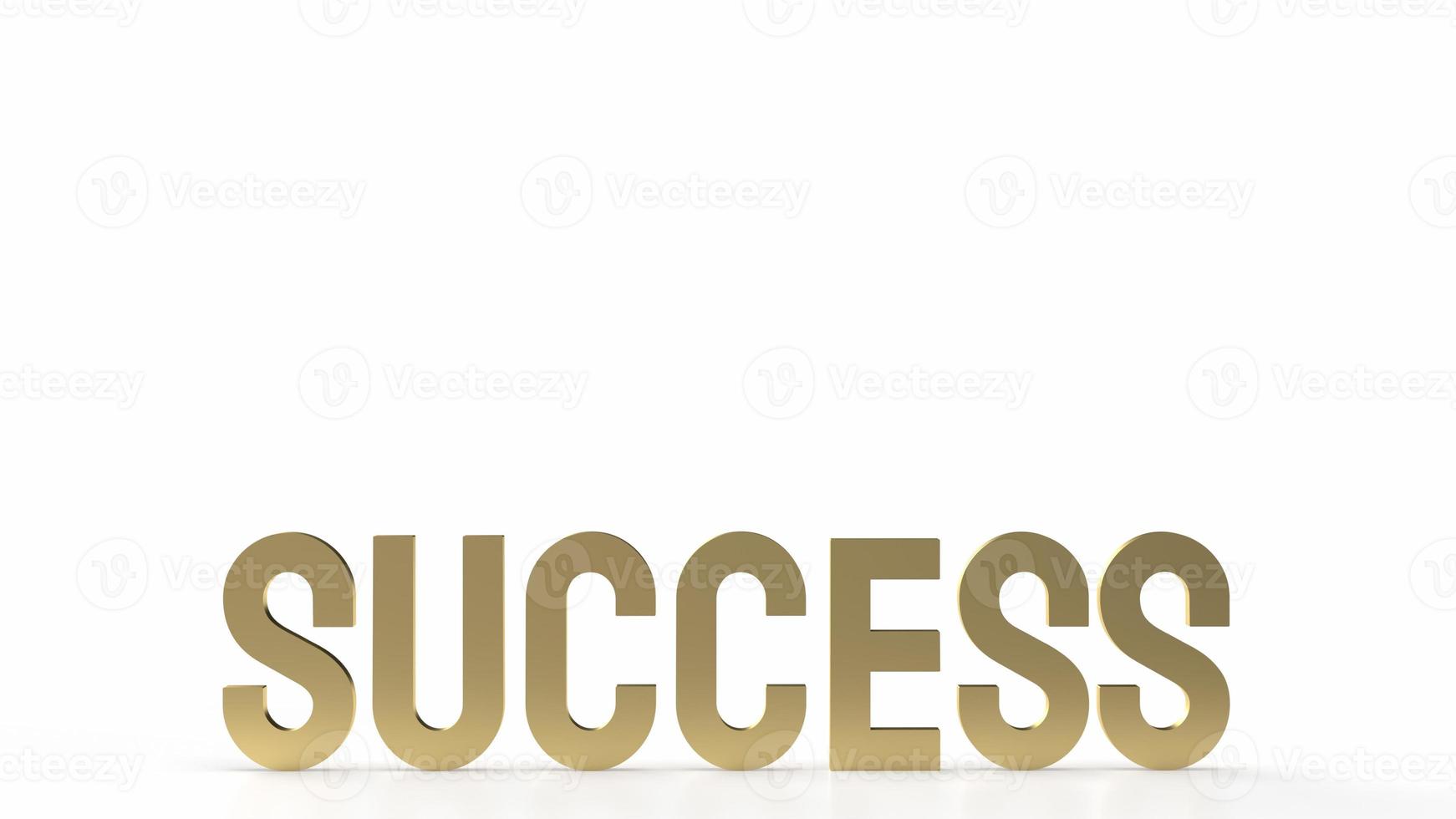 The success gold text for business content background 3d rendering photo