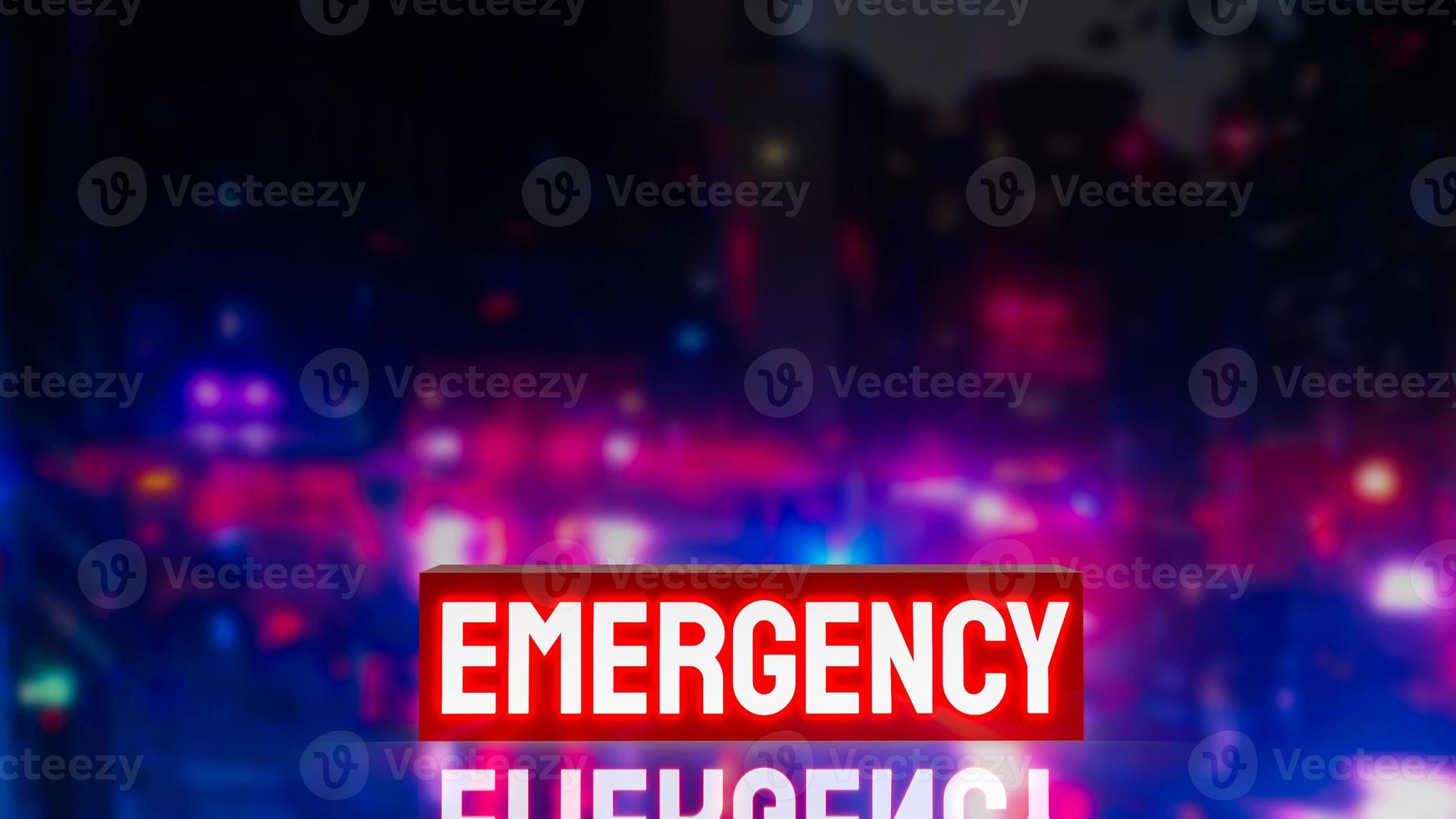 emergency light box in dark for rescue or  safety concept 3d rendering photo