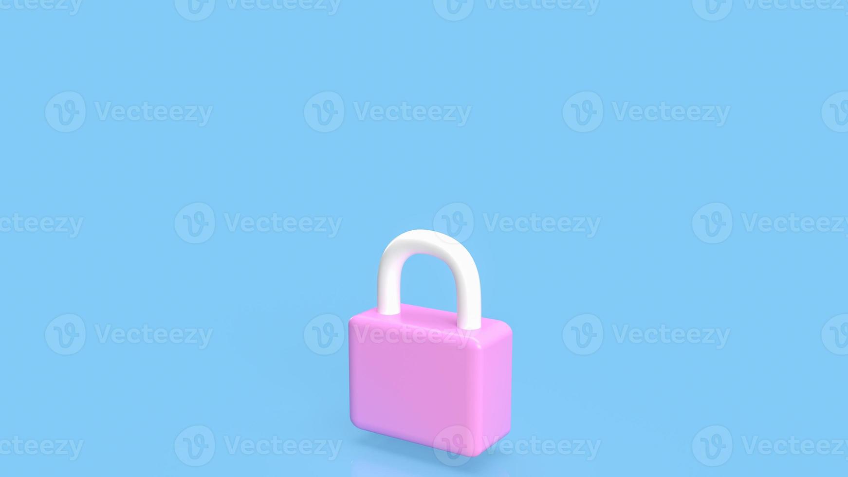 The pink master key for security concept 3d rendering photo