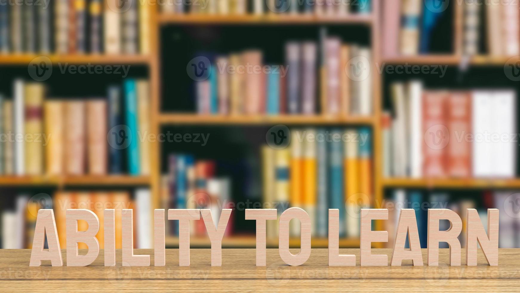 ability to learn word for business or education skill concept 3d rendering photo