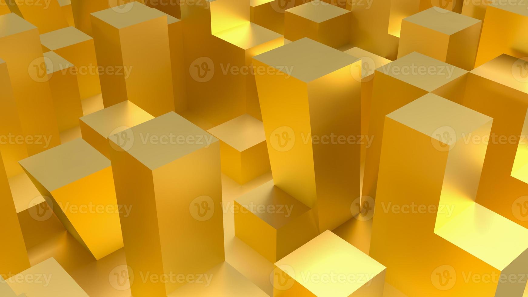The gold column for abstract background  3d rendering photo