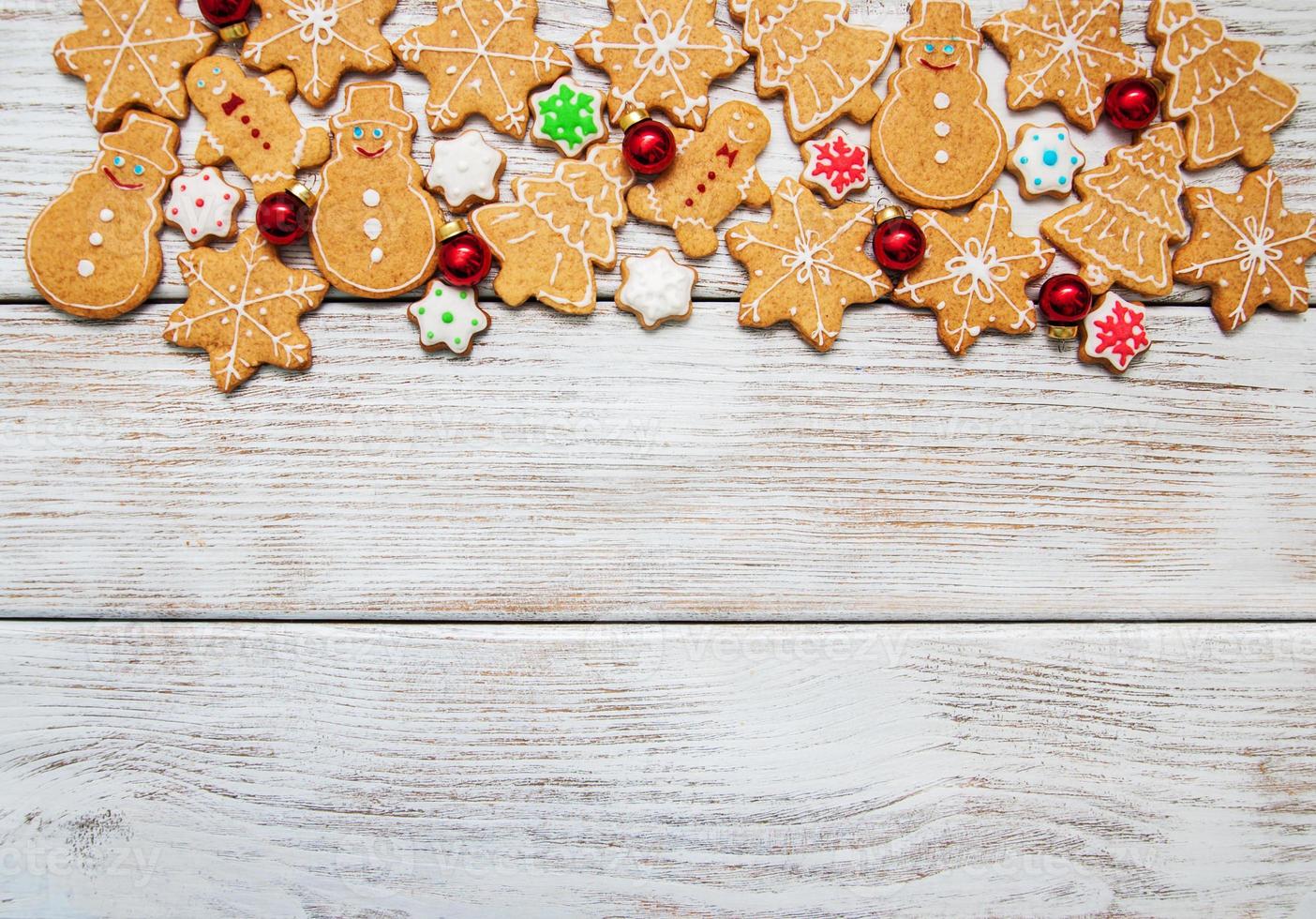 Christmas ginger and honey colorful cookies photo