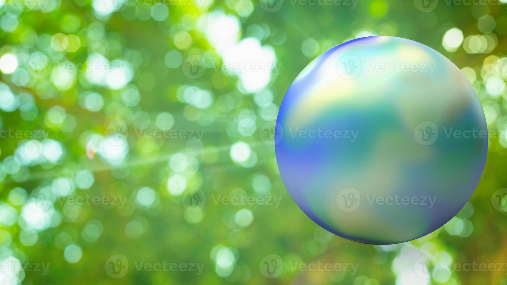 earth and green bokeh for ecology or eco concept 3d rendering photo