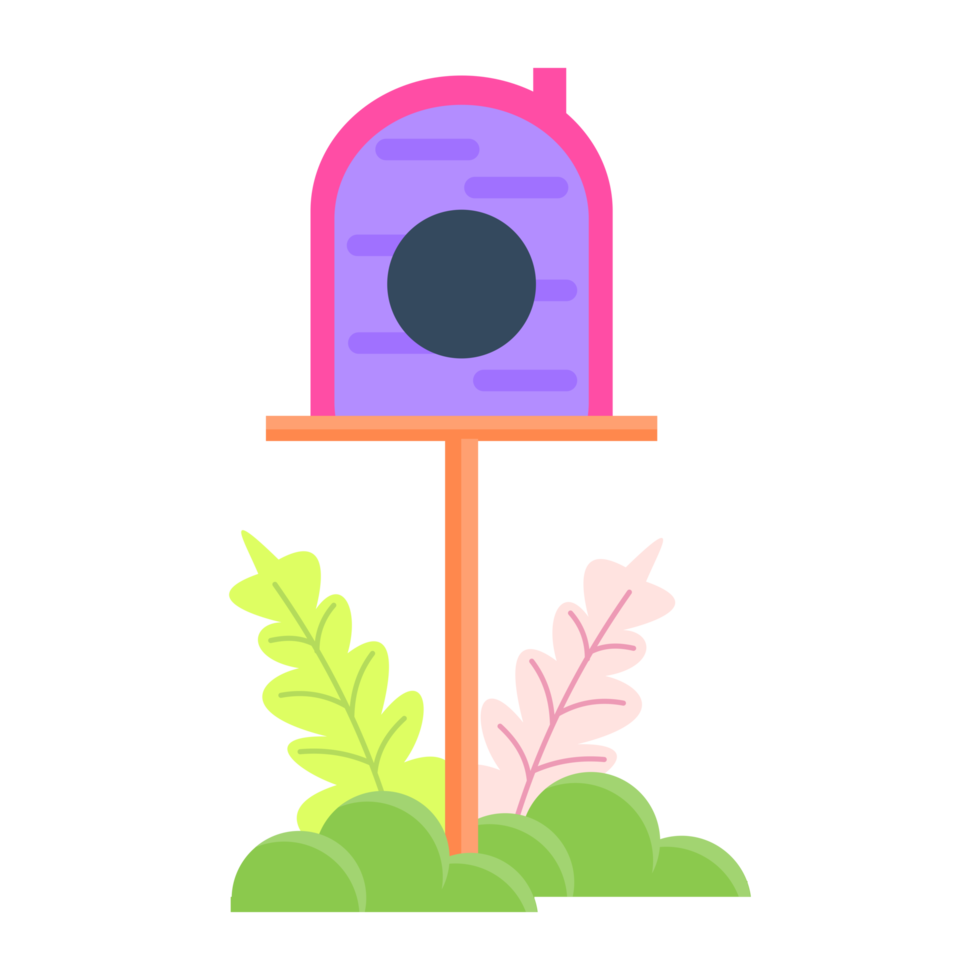 nesting box bird flat design png